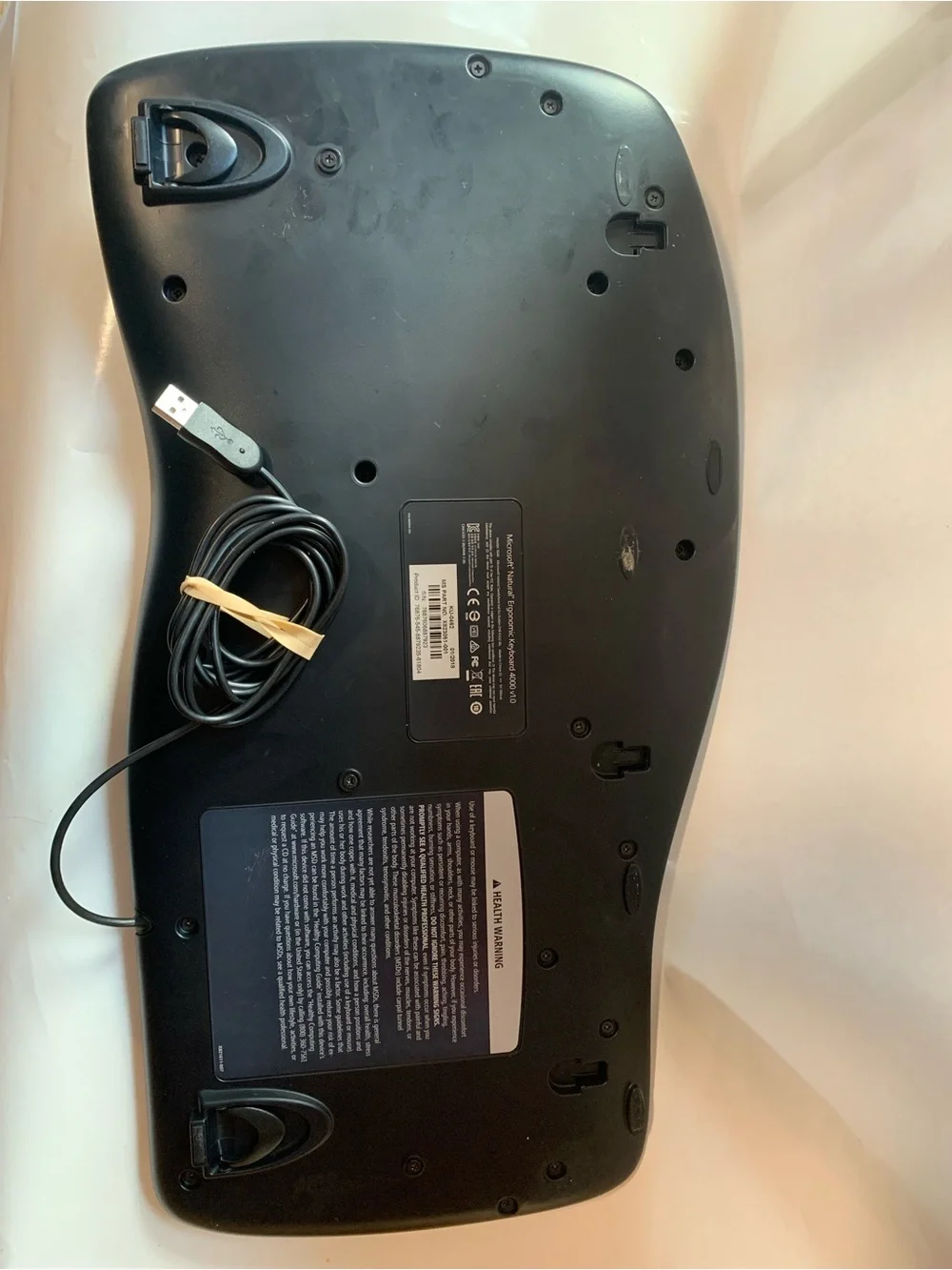 Microsoft Natural Ergonomic Keyboard 4000 v1.0 Model KU-0462 USB Tested